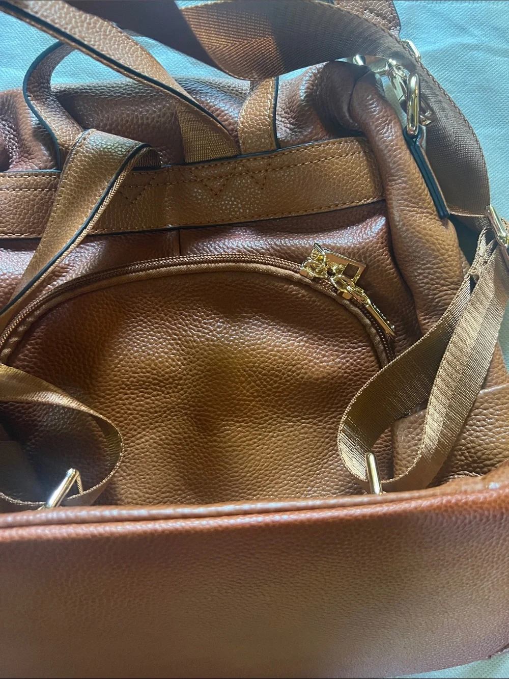 Kattee Brown Leather Backpack - Women’s Casual Daypack